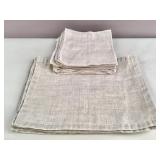 10 vintage heavy natural linen place mats
