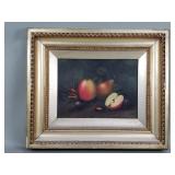 Carl Werner signed still life on board