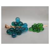 Pair of vintage acrylic grape cluster mounted on