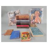 Group of vintage books and magazines