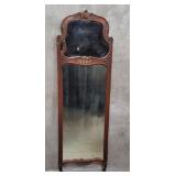 Vintage walnut wall mirror