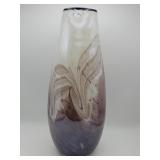 Vintage hand-blown smoky brown and cream swirl