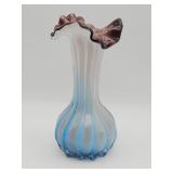 Vintage hand-blown blue, white and amethyst