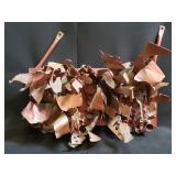 Vintage metal wall art sculpture