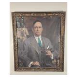 Antique oil painting portrait circa 1910