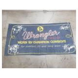 Vintage Wrangler denim banner
