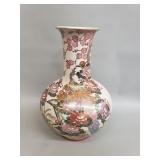 Hand painted Japanese Satsuma ceramic vase