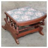 Antique walnut rocking ottoman