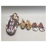 Group of antique and vintage moccasins