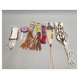 Group of Native American style sheaths and key