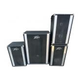 Lot of 4 large Peavy speakers