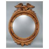 Vintage carved wood Federal style eagle convex