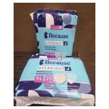 2 Packs of Because Overnight Absorbency Pull Ups