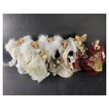 Group of Christmas angel tree toppers