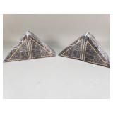 Two sets of ceramic bookends