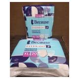 2 Packs of Because Overnight Absorbency Pull Ups