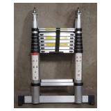 Telescoping aluminum extension ladder