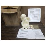 Home Reflections carved cherub flameless candle