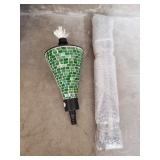 Green Mosaic tiki torch