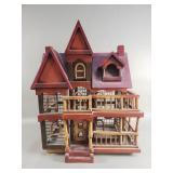 Decorative wooden Victorian-Style house bird cage