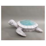 Composite and glass mosaic sea turtle decoration
