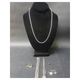 Sterling silver necklaces and rings
