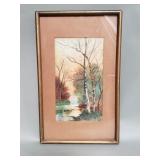 Vintage signed H. Tibbit watercolor