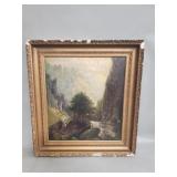 Signed antique J.G Capella oil on canvas