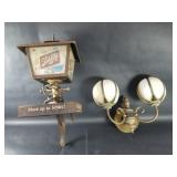 Pair of vintage electric wall lights
