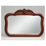 Antique carved wood mirror