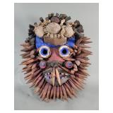 Vintage African mixed media ceremonial mask