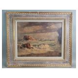 Vintage lithograph of Gordon Grant's oil painting