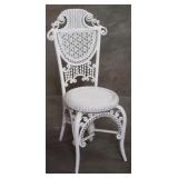 Vintage wicker swivel chair