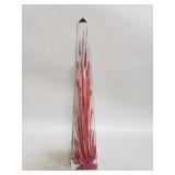 Venini (Murano) 'Obelisk with flames' glass