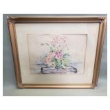 Signed vintage Helen Van Cleve mixed media