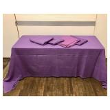 5 very large royal purple banquet-size