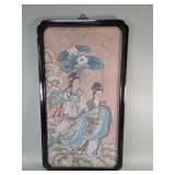 Vintage Chinese oil painting on board