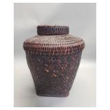 Vintage hand woven basket