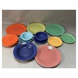Group of Fiesta Dinnerware plates
