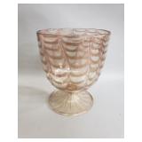 Vintage footed hand-blown art glass centerpiece