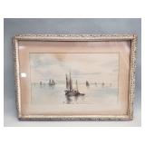 Signed A.M.Z Antique watercolor