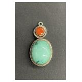 Vintage sterling silver with turquoise and coral