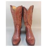 Pair of  brown leatber cowboy boots