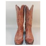 Pair of brown leather cowboy boots size 8.5D