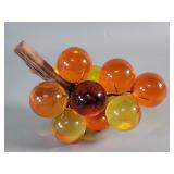 Vintage acrylic grape cluster on a wood stem
