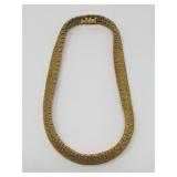 Vintage Ciner gold-tone woven snake chain choker