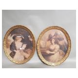 Pair of Victorian hand colored prints