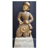 Vintage Asian carved gilt wood sculpture on