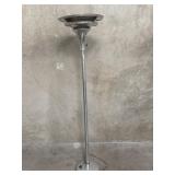 Art deco style aluminum torchiere floor lamp