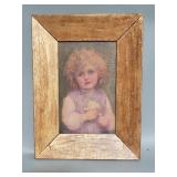 Signed Antique watercolor portrait